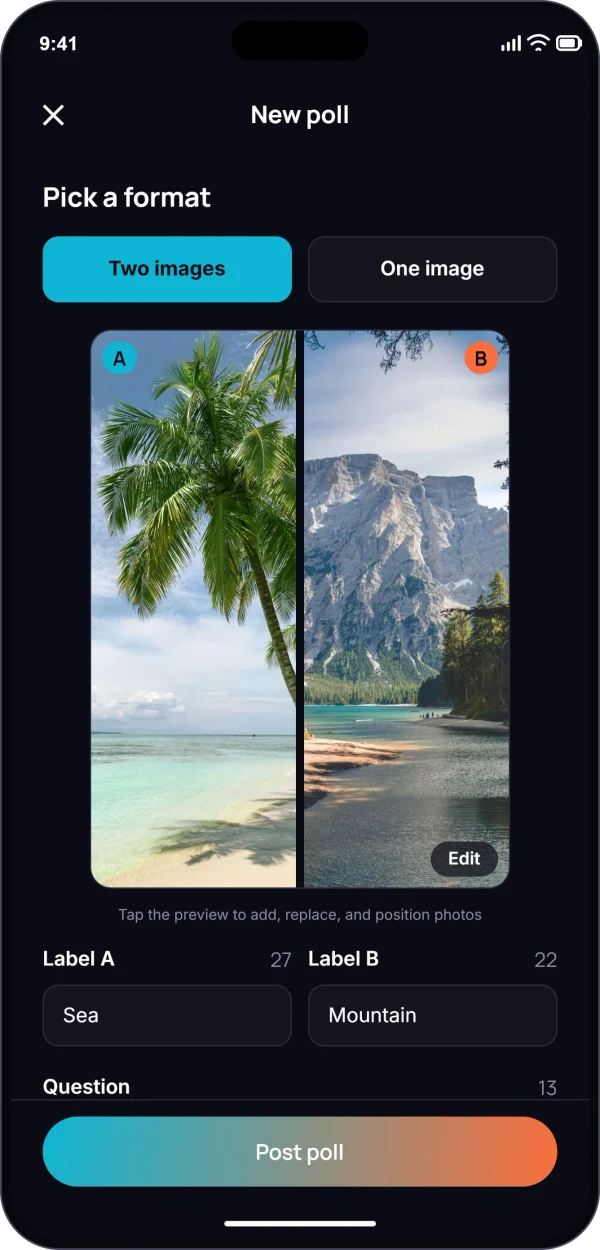 The PIC app on a phone